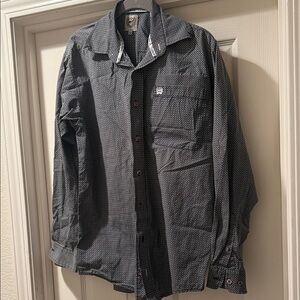 Cinch Men's Navy Micro-Pattern Shirt Jacket